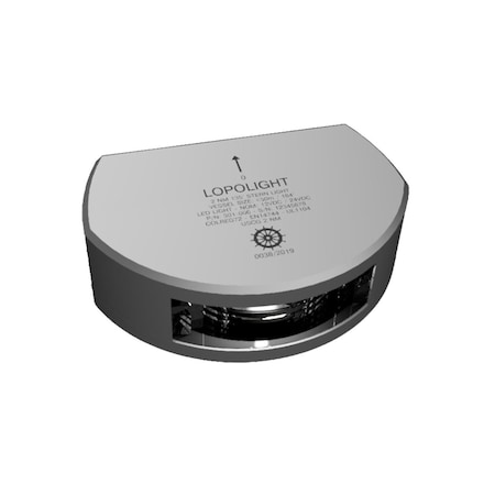 Lopolight 2 NM 135 deg Single Stern Light with Vertical Mount - Silver 301-006